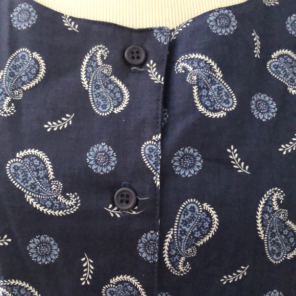 Vintage Pendleton Navy Blue Paisley Button Down Smock Shirt size 10P - Picture 3 of 9